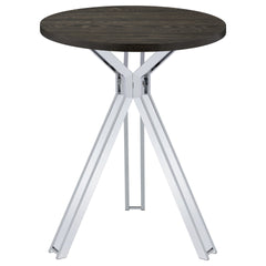 Edgerton Dark Oak Round 35-inch Pub Height Bistro Bar Table