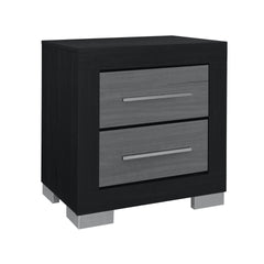 ELSA BLACK AND GREY NIGHTSTAND