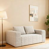 Sofa in a Box Memory Foam 2-Seater Corduroy Couch Memory Foam Couch No Installation & Easy to Transport,Floor Sofa Lounge for Living Room Bedroom Lounge Studio