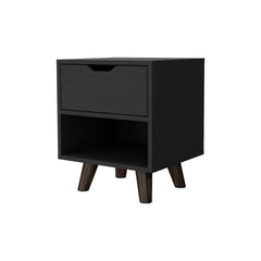 Wenge 1-Open Storage Shelf Nightstand