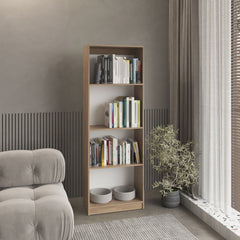 Bookcase with Spacious Tier-Shelving Design