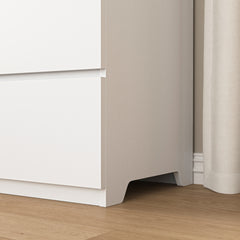 9 Drawer Dresser with No Handle Design, Modern White Matte Wood Dresser for Bedroom, Storage Chest of Drawers for Living Room, Hallway, Entryway