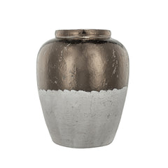 13x13x16" Round Sienna Brown Ceramic Accent Vase