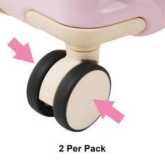 Cream White Luggage wheel covers for specific model