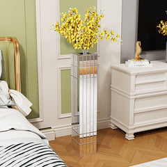 36.02"(91.5cm)Tall Mirrored Floor Vase, Silver Big Vases for Decor Living Room, Home Decorative Vases for Dried Flower