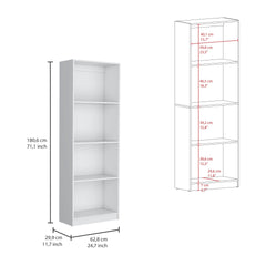 Oasis 3 Piece Living Room Set with 3 Bookcases, White