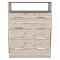 Four Drawer Dresser Wuju, Bedroom, Light Gray / White