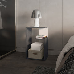 Side Table Sallis, Living Room, Onyx/White