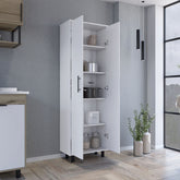 Multistorage Manacor, Five Shelves, White Finish