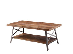 Ikram Weathered Oak & Sandy Black Finish Coffee Table