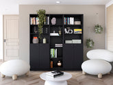 Wenge 3 Piece Living Room Set with 3 Bookcases