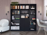 Wenge 3 Piece Living Room Set with 3 Bookcases