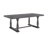 Bernard Weathered Gray Oak Finish Dining Table