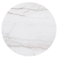 Sennewald White and Charcoal Round Marble Top Side End Table