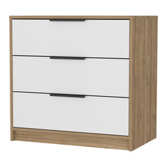 Cannon 3-Drawer Dresser White and Light Oak