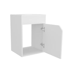 White Bathroom Floating Vanity with a Door
