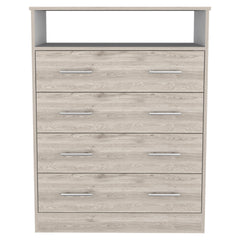Dover 4-Drawer Rectangle Dresser Light Gray