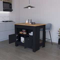Wenge 2-Door Kitchen Island