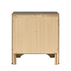 Grey 3-drawer Nightstand