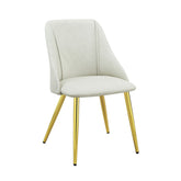 Gaines White Synthetic Leather Side Chair (Set of 2)