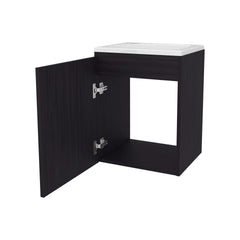 Wengue Bathroom Vanity with Integrated Sink