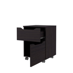 Wengue Nightstand with 1 Door and 1 Drawer