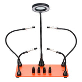 Magnetic Helping Hands Soldering Station 3X LED Magnifying Lamp 4 PCB Holders