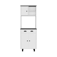Kitchen Pantry Naomi, Kitchen, White / Black