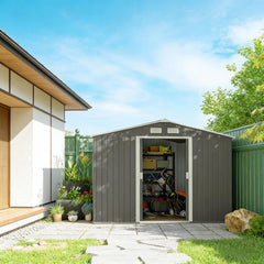 Spacious Garden Tool Metal Shed,Outdoor Storage Shed