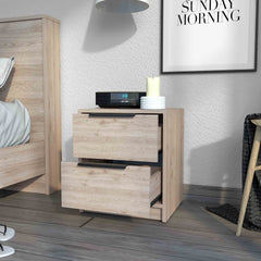 Washington Nightstand, Two Large Drawers