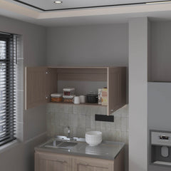 Nakya Kitchen Wall Cabinet with 2 Doors, White Oak