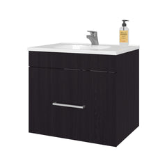 Story Floating Bathroom Vanity Set with Sink, One Drawer Wengue