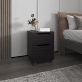 FM FURNITURE Newriver Nightstand with 1 Door and 1 Drawer , Wengue