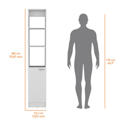 Brenda Linen Cabinet with 1 door, 3 open shelves
