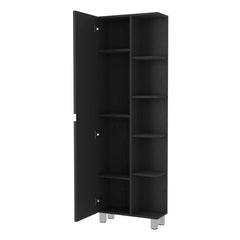 Los Angeles Linen Cabinet, Five Shelves, One Cabinet, Divisions