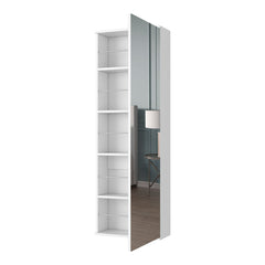 Connecticut Wall Mounted Shoe Rack, Mirror, Five Shelves, Ten Shoes Capacity