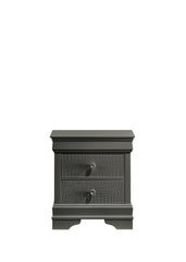 Blaze Modern Style 2-Drawer Night stand Made with Wood in Metallic Gray same as B009P286644 (CA inventory)