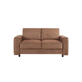 Modern Minimalist 2-Seater Corduroy Sofa, Brown, Suitable for Daily Home Use