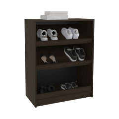 Shoe Rack, 3 Shelves, Dark Walnut