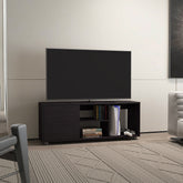 Tv Stand, 1 Door, 4 Shelves, 55" TV Capacity