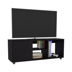 Tv Stand, 1 Door, 4 Shelves, 55" TV Capacity