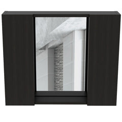 Medicine Double Door Cabinet 19" H, One External Shelf, Black