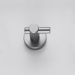 Round Base Wall Hanging Hook with Screws- Gun Grey Hook, 4 Pack, for Entry Shoe Cabinet, Wardrobe Bathroom Bedroom Furniture Hardware