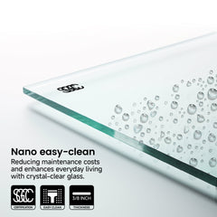 60*72" Frameless Double Sliding Shower Door, Double Shower Door, 3/8″ (10mm) SGCC Tempered Glass, Stainless Steel