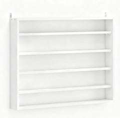 Wall-Mounted Display Case,5-Tier Display Cabinet with 2 Glass Doors and Adjustable Shelves