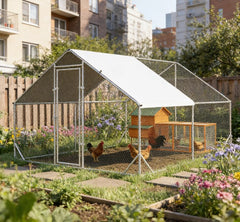 Outdoor Hen House,Metal Frame Chicken Run