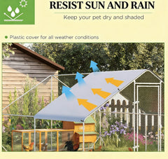 Outdoor Hen House,Metal Frame Chicken Run