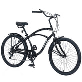 7 Speed Bicycles 26"Inch Multiple Colors Men's Beach Cruiser Bike