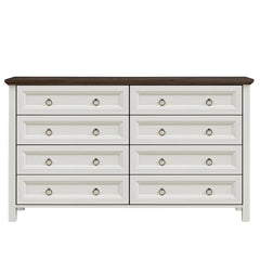 Farmhouse 8 Drawers Dresser Chests for Bedroom, Wood Rustic Tall Chest of Drawers, Dressers Organizer for Bedroom, Living Room, Hallway