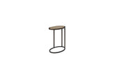 Metal/Wood Top Chairside Table - Toffee